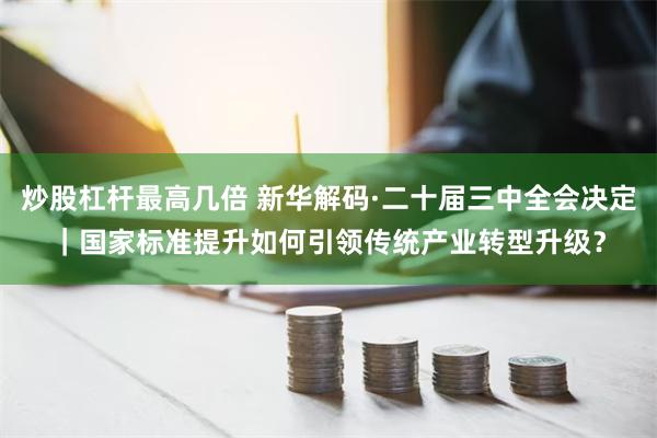 炒股杠杆最高几倍 新华解码·二十届三中全会决定｜国家标准提升如何引领传统产业转型升级？