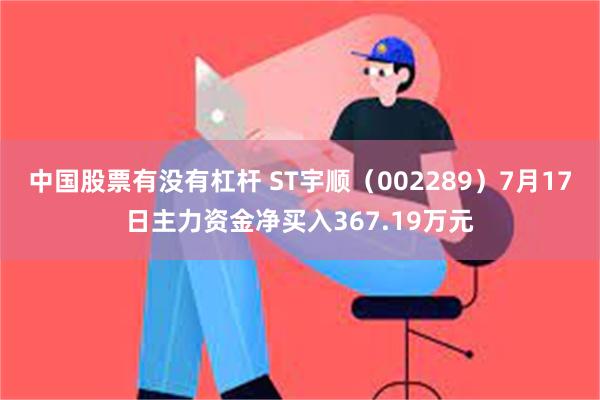 中国股票有没有杠杆 ST宇顺（002289）7月17日主力资金净买入367.19万元