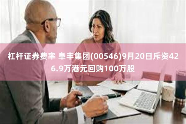 杠杆证券费率 阜丰集团(00546)9月20日斥资426.9万港元回购100万股